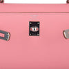 Hermes Kelly 25 Pink Rose Confetti Epsom Palladium Pristine Bag Lock
