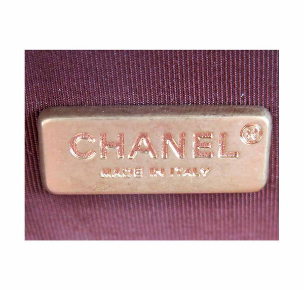 chanel stingray shoulder bag burgundy used detail