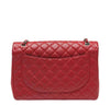 chanel single flap bad red used back
