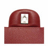 chanel single flap bad red used engraving