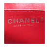 chanel single flap bad red used embossing