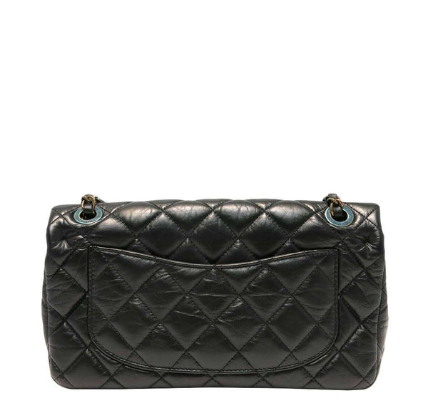 chanel classic flap lucky charms black limited edition used back