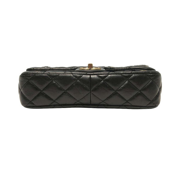 chanel classic flap lucky charms black limited edition used bottom