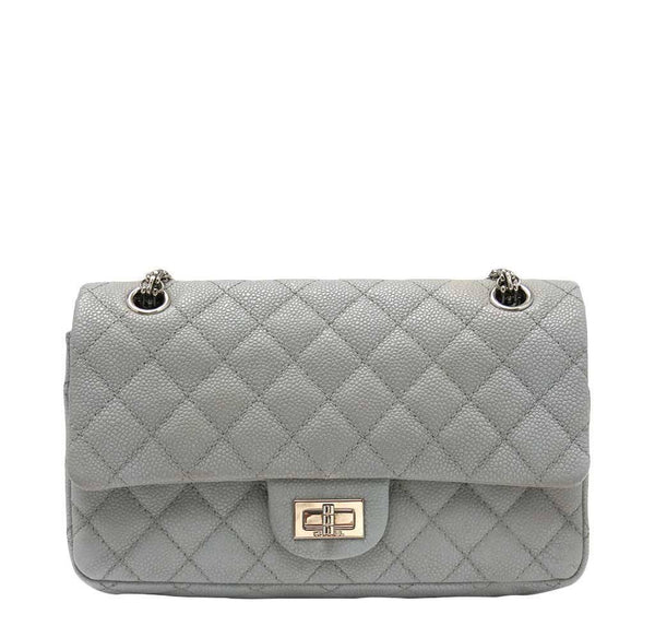 Chanel Double Flap Bag Gray