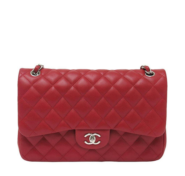 Chanel Flap Jumbo Bag Red