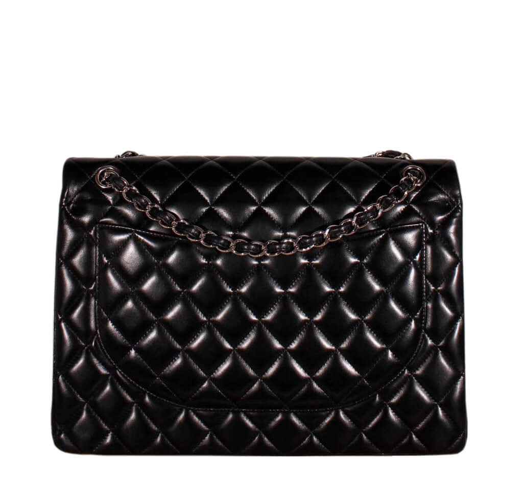 CHANEL Classic Jumbo Quilted Red Caviar Double Flap Bag