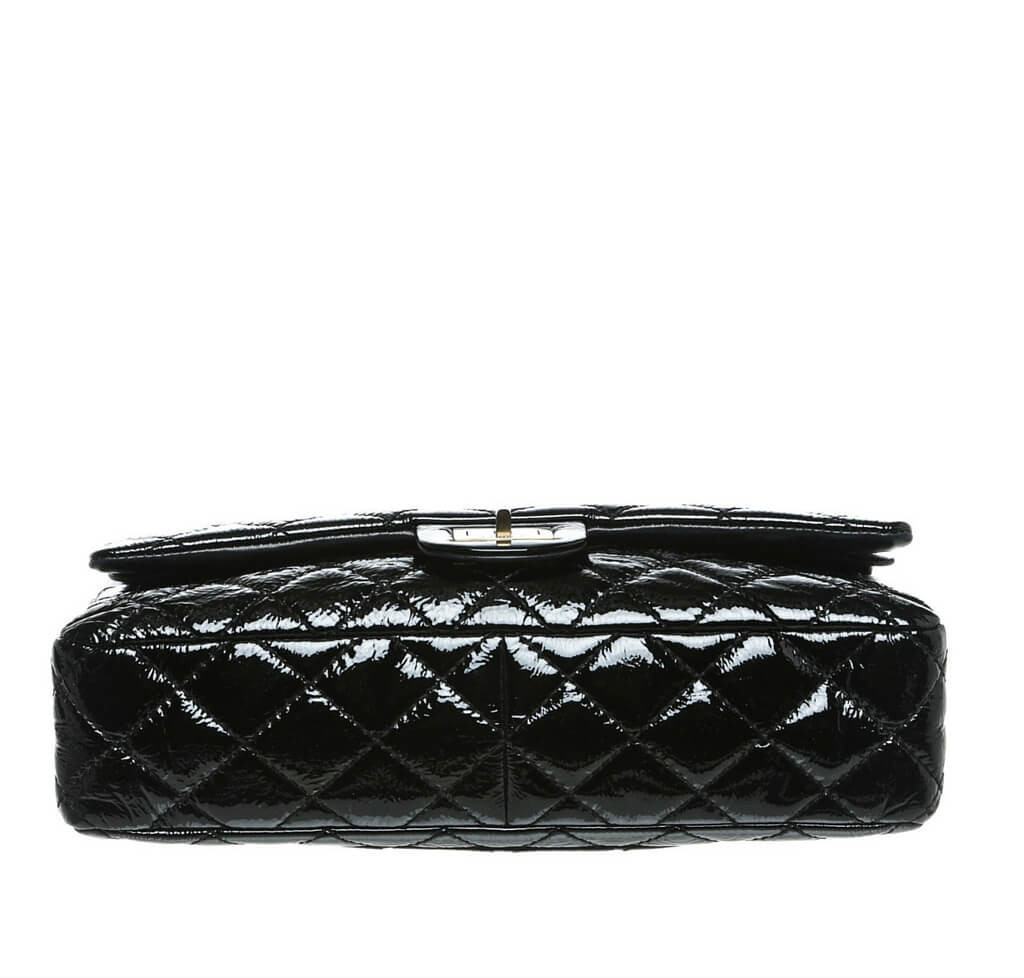 Chanel Maxi 227 Jumbo Black Patent Leather Reissue 2.55 Double