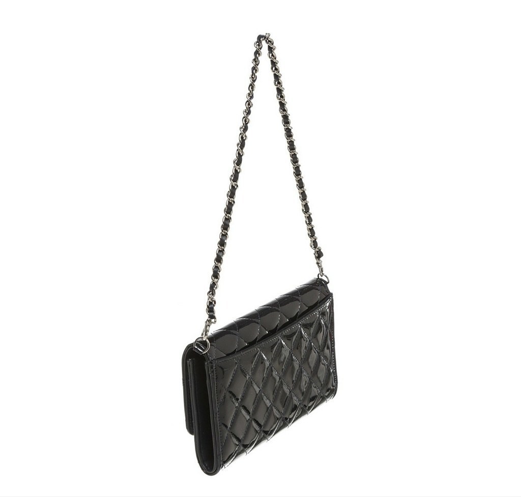 Chanel Camellia Bag / Clutch Navy blue Leather ref.426506 - Joli