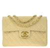 Chanel Maxi Flap Bag Beige Linen