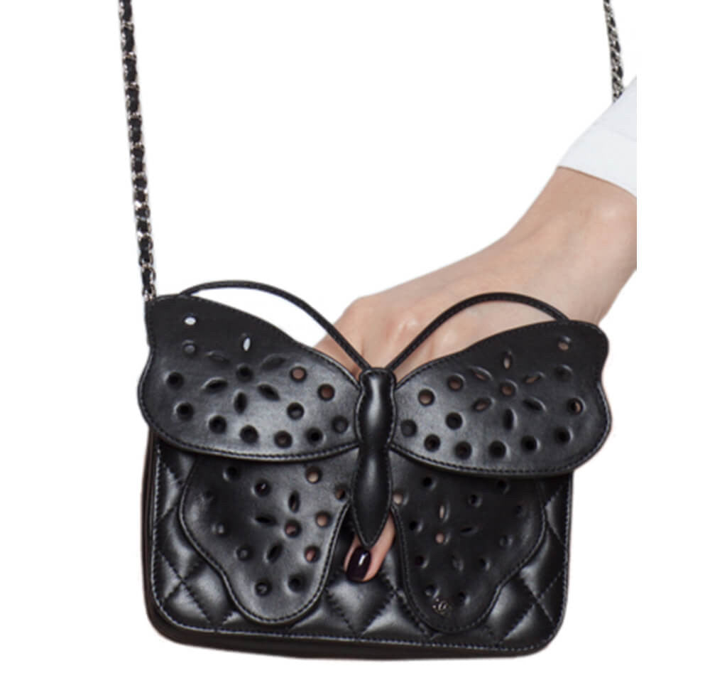 Chanel Mini Butterfly Bag Beige Lambskin - Rare Runway Piece