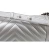 Chanel Silver Boy Bag Caviar Leather
