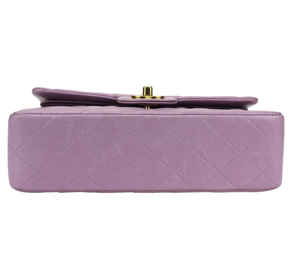 Chanel Flap Bag Light Purple Used bottom