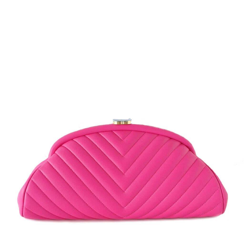 Chanel - Authenticated Clutch Bag - Cloth Pink for Women, Very Good Condition