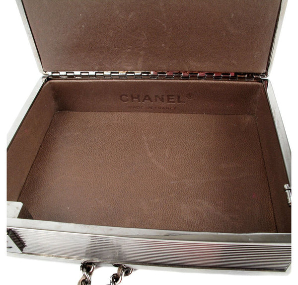 Chanel Cigarette Clutch Bag Brown Used Inside