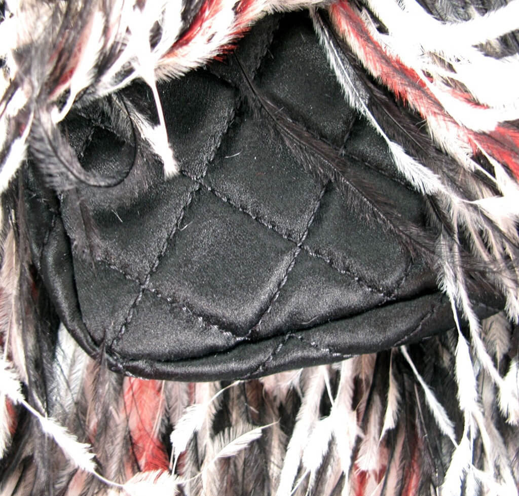 Chanel Shoulder Bag Multicolor Ostrich Feather - Silver Hardware