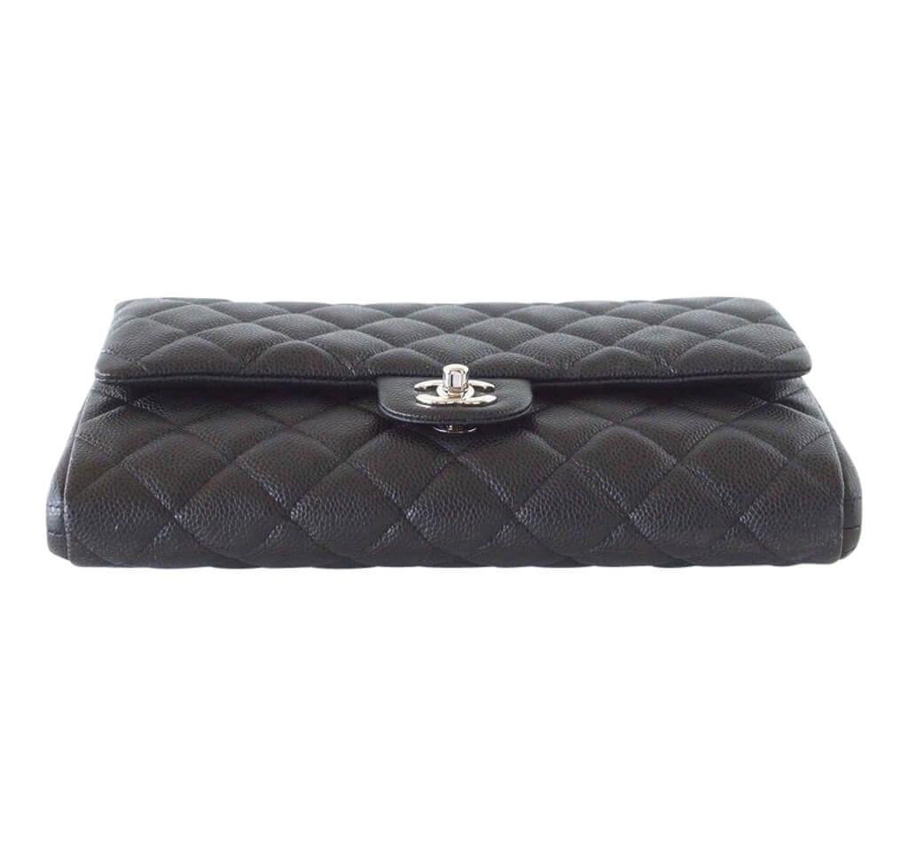 Chanel Flap Bag Black - Caviar Leather Silver Hardware