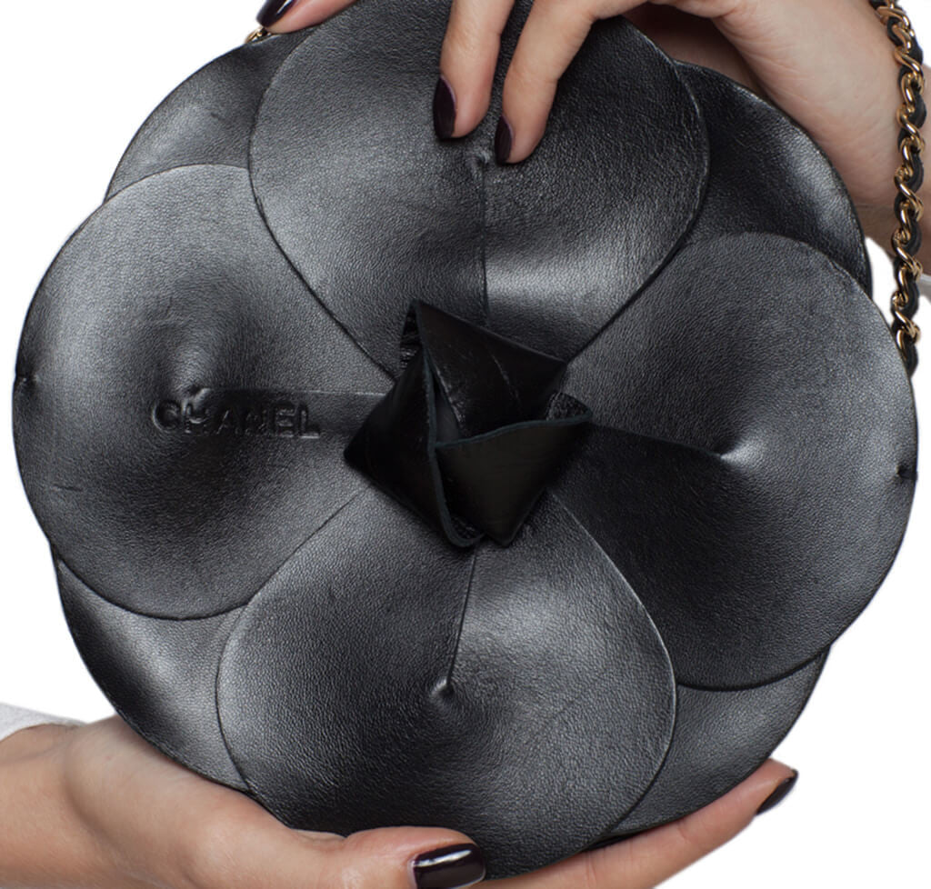 Chanel Camellia Bag Black Satin - Runway Limited Edition