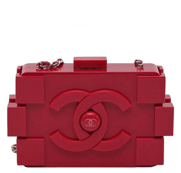 Chanel Lego Brick Bag Red Plexiglass