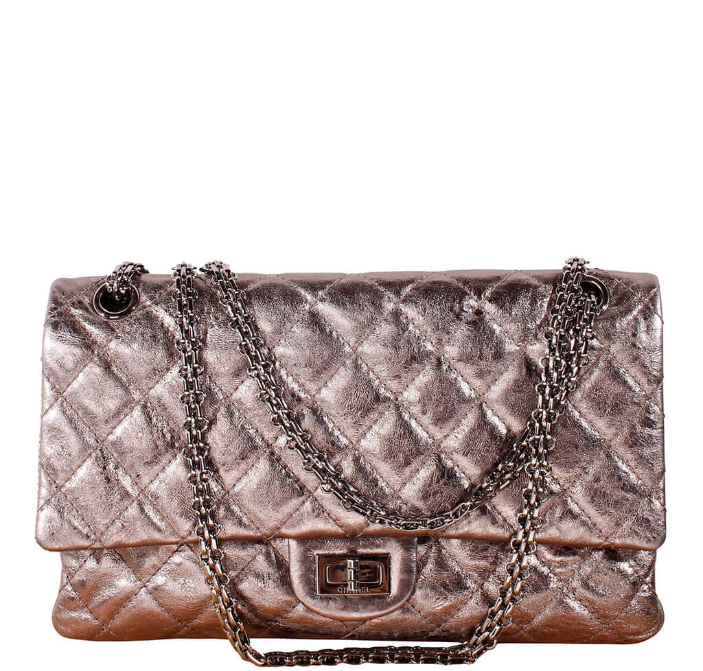 Chanel Grey Quilted Denim XXL Reissue 2.55 Flap Bag Chanel