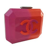 Chanel minaudiere ombre red pink new front