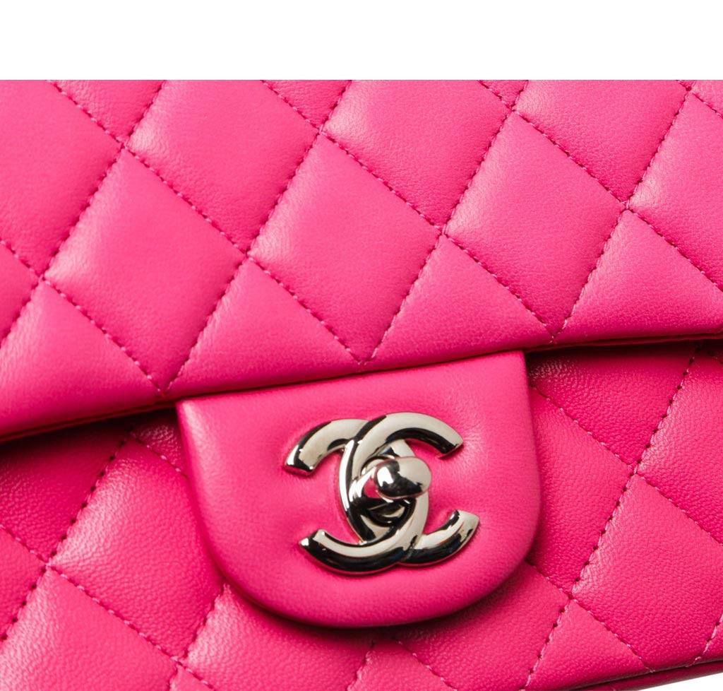 Super Nice Color! Pink Chanel Small Classic Flap Bag Caviar