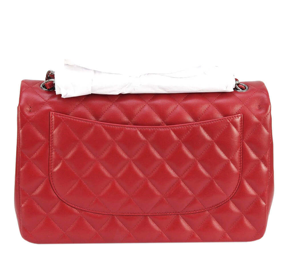 Chanel Burgundy Red Caviar Quilted Classic Jumbo Single Flap Bag