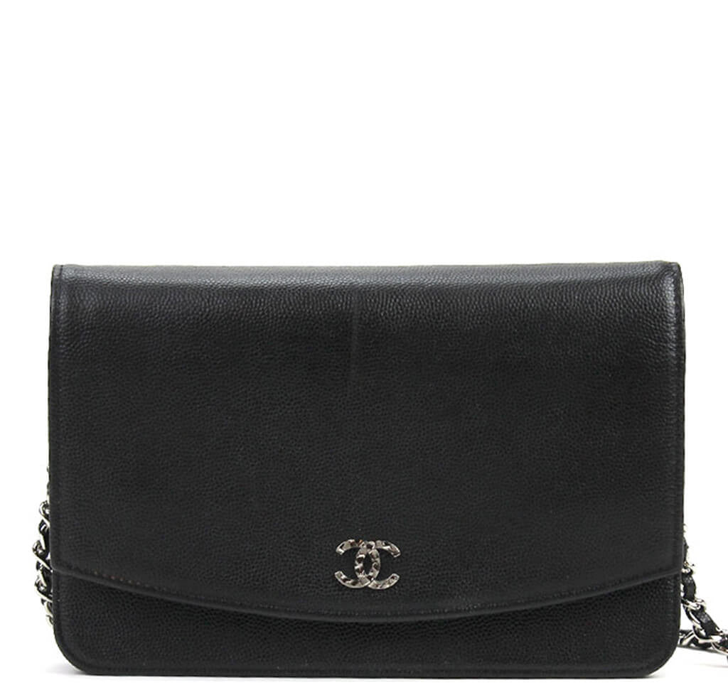 Chanel Wallet on Chain Bag Black Caviar Leather