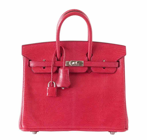 Hermes Birkin 25 Rouge Lizard Bag