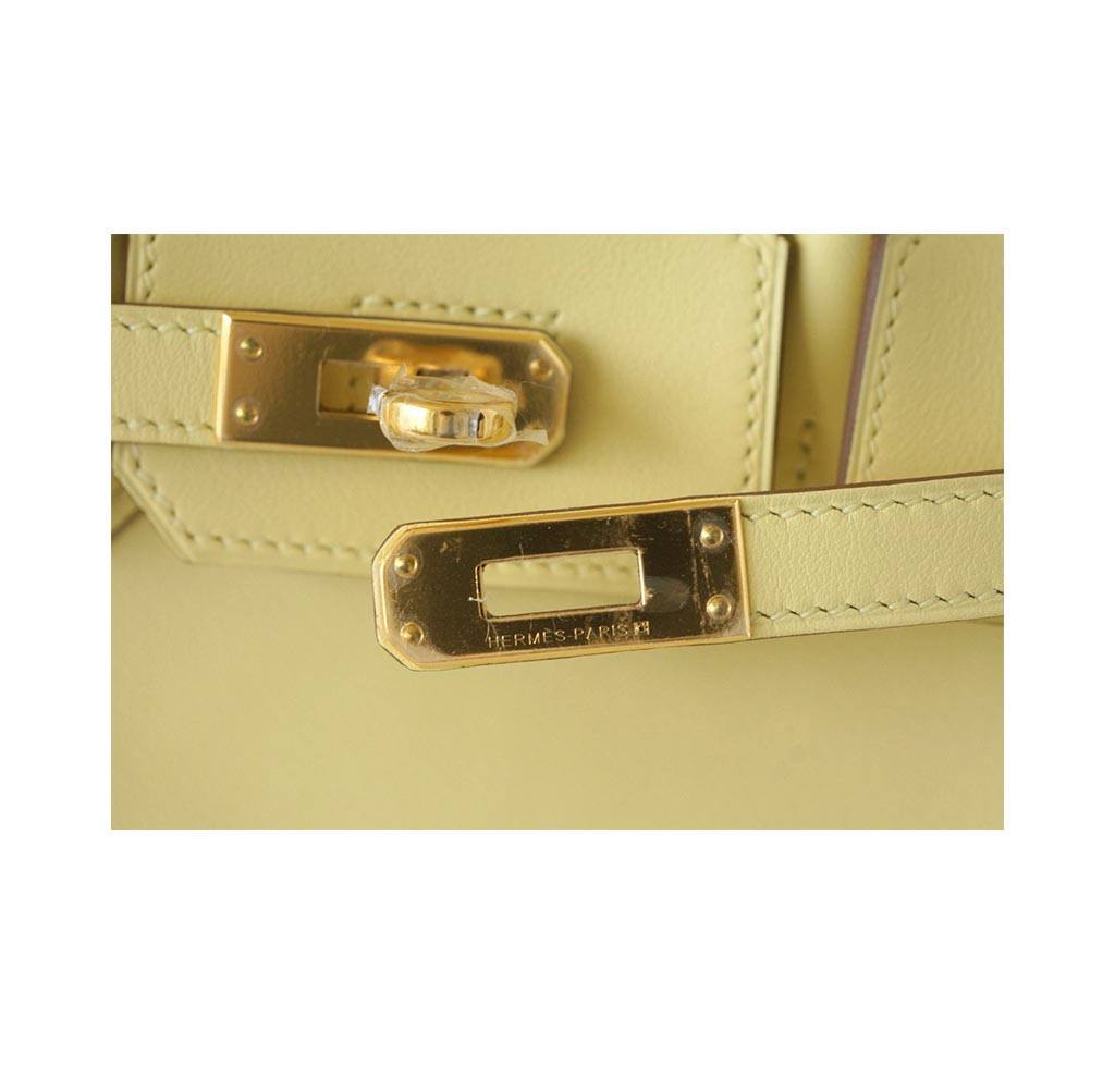 Hermes Birkin Bag 25cm Jaune Poussin Swift Gold Hardware