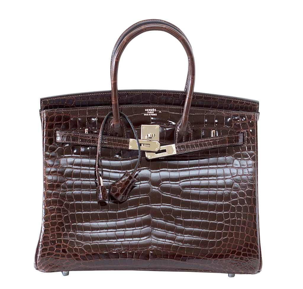 Luxury Genuine Alligator Handbag  Hermes birkin bag 35cm, Hermes