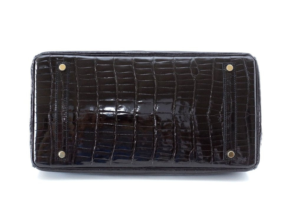 Hermès Birkin 35 Ficelle Porosus Crocodile Bag GHW