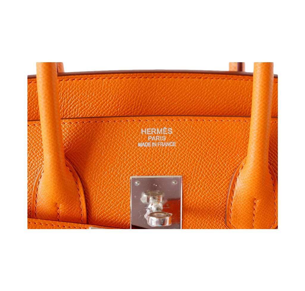 Hermes 35 cm Orange Birkin, Epsom with GHW. TDF!!  Women's bags by shape,  Purses, Hermes bag birkin
