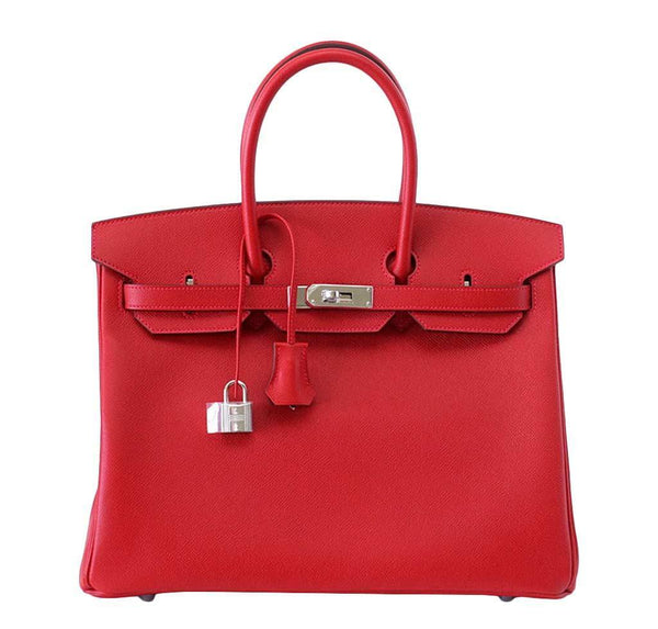 Hermes Birkin 35 Red Epsom Bag 