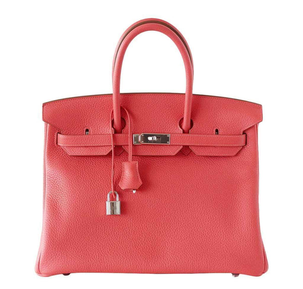 Hermes Birkin 35 Pink Bag Clemence 