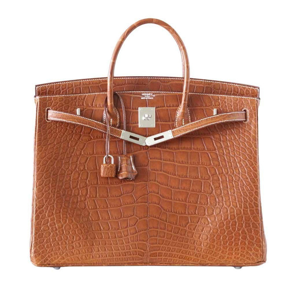 hermes birkin 40 fauve alligator new front open