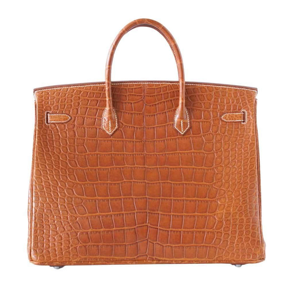 hermes birkin 40 fauve alligator new back