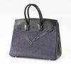Hermes Birkin 35 Limited Edition Denim Shadow excellent front side right