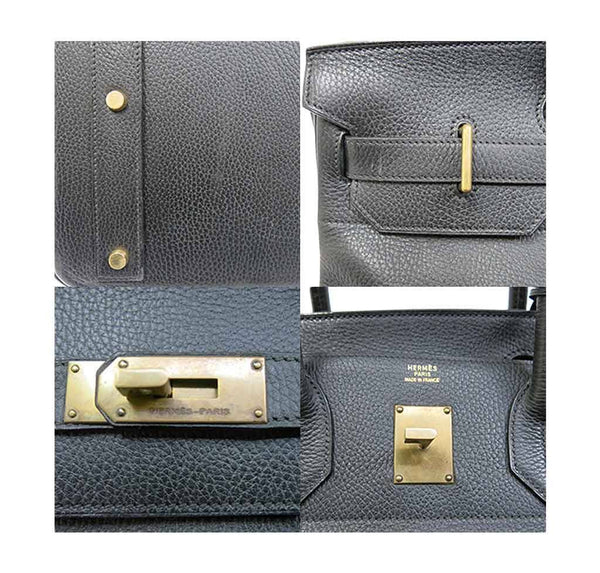 hermes hac 45 black used detail