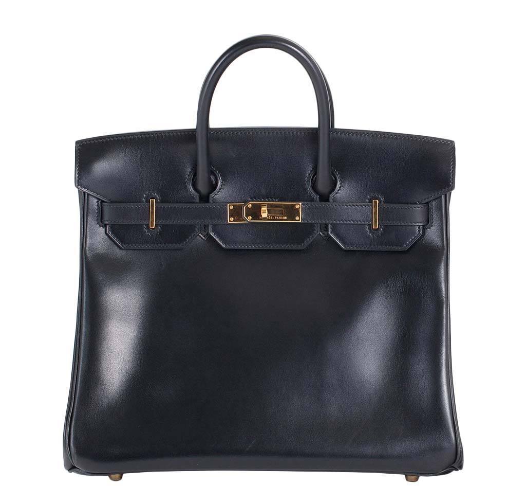 Hermès HAC Bag 32 Black - Box Calf GHW | Baghunter