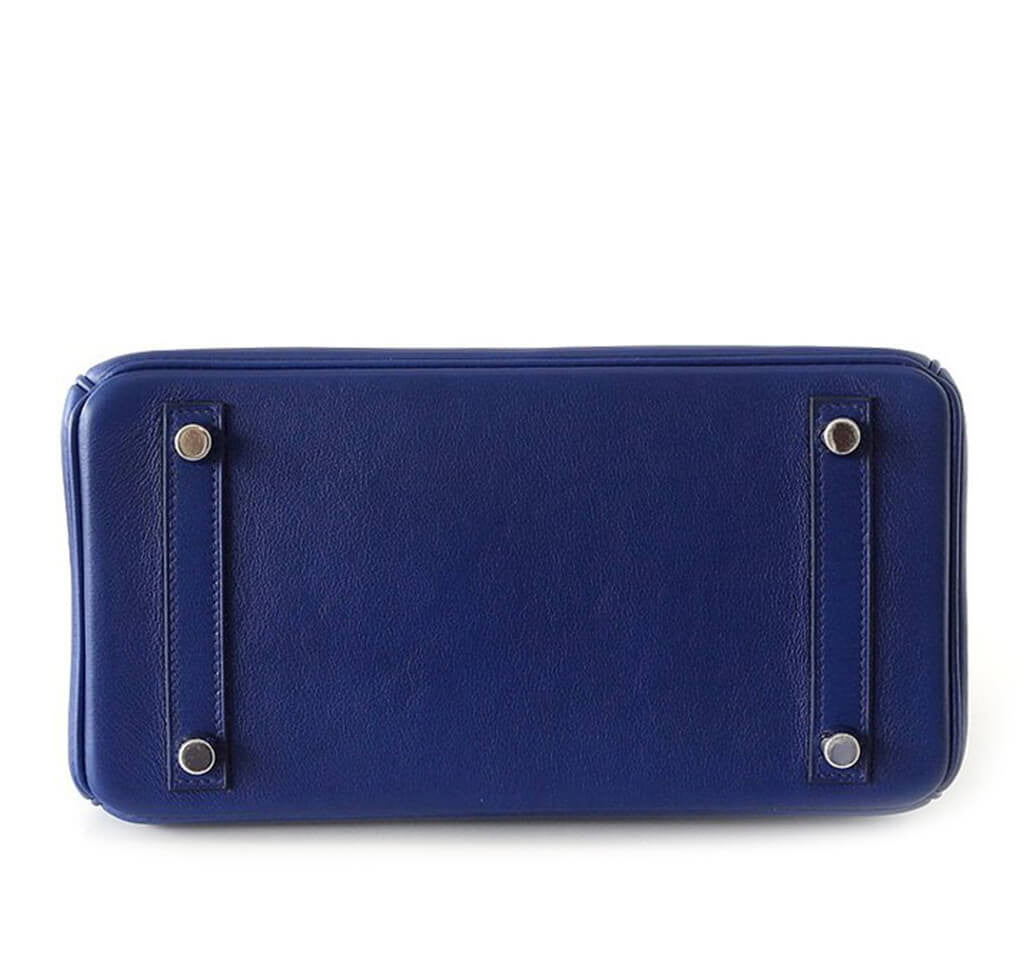 Hermès Birkin 25 Bag Bleu Saint Cyr - Swift Leather Palladium Hardware