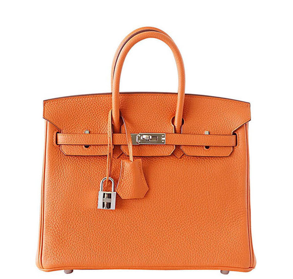 Hermes Birkin 25 Bag Orange Togo