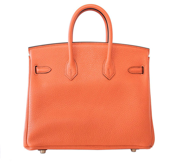 Hermes Birkin 25 Bag Orange Poppy 