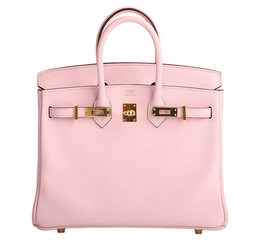 Hermes Birkin Handbag Pink Swift with Rose Gold Hardware 25 Pink 1546181