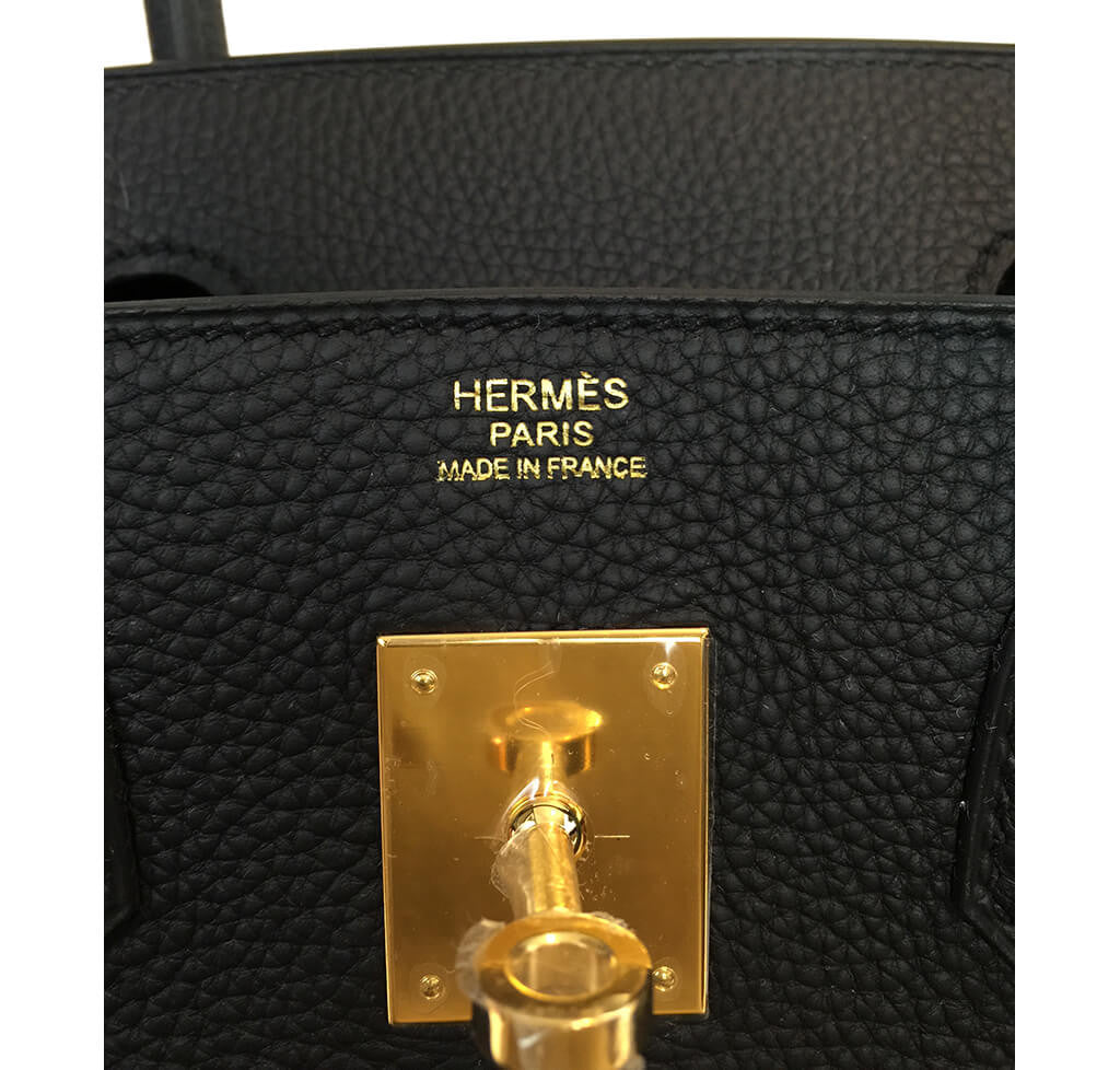 Hermès Birkin 30 Noir (Black) Togo Gold Hardware GHW — The French