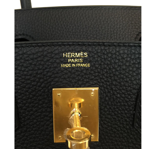 Hermes Birkin 30 Bag Black Togo