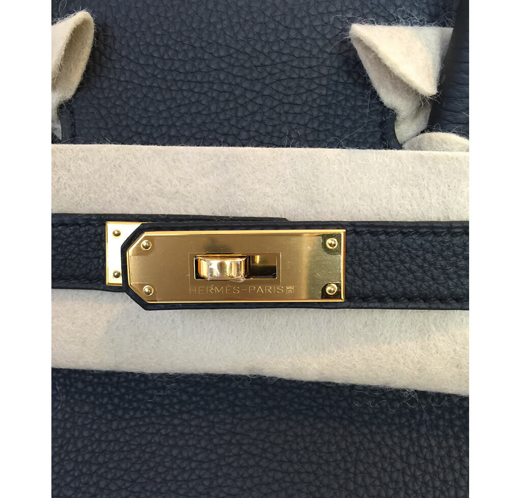Hermes Birkin 30cm Bleu Nuit Togo Leather Gold Hardware