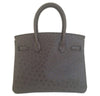 Hermes Birkin 30 Ostrich Graphite Bag