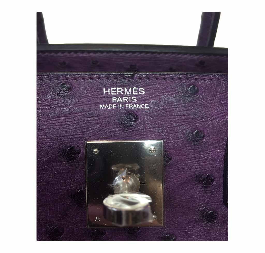 Hermes Birkin 30 Bag Menthe Ostrich SHW