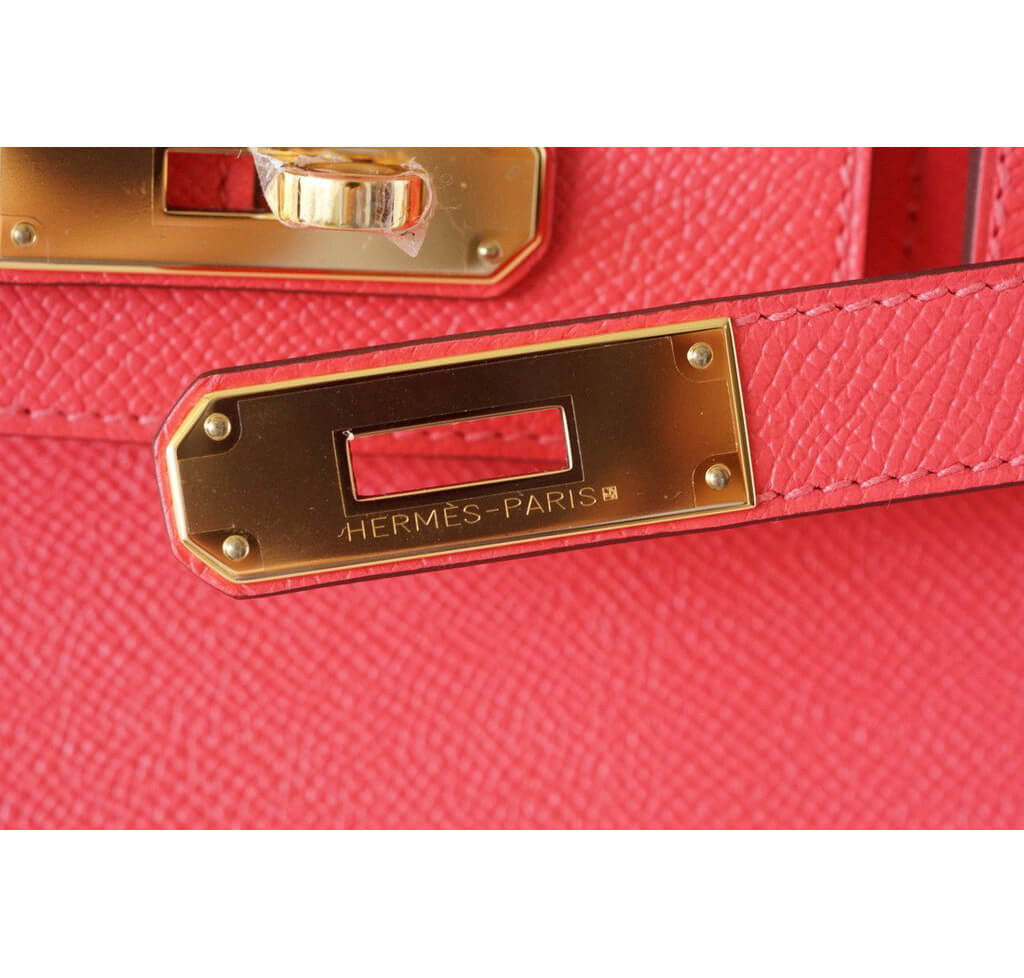 HERMES Birkin Bag 30 cm Veau Epsom Pink Rose Jaipur Silver