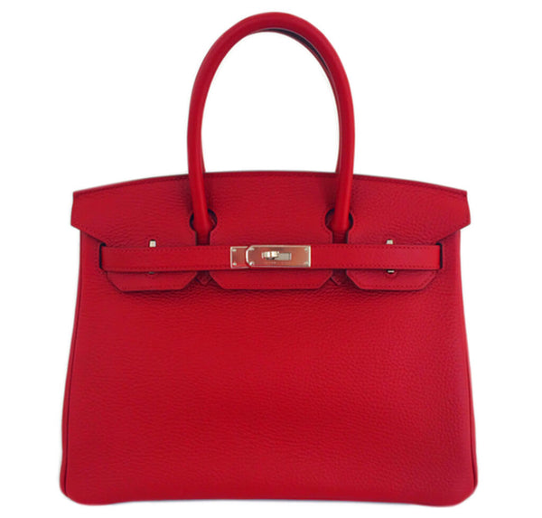 Hermes Birkin 30 Rouge Garance Bag 